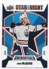 19/20 2019 UD CREDENTIALS HOCKEY STAR OF THE NIGHT CARDS 1S,2S,3S-XX U-Pick List