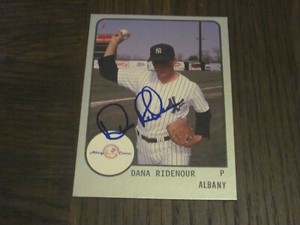 DANA RIDENOUR SIGNED AUTOGRAPHED 1988 PROCARDS MINOR LG CARD-ALBANY YANKEES