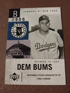 Tarjeta de béisbol 2001 Upper Deck Legends of New York #20 Brooklyn Dodgers Dem Bums - Imagen 1 de 2