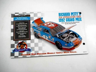 BROCHURE/ ONLY Franklin Mint 1992 Petty Grand Prix Fan Tour - Image 1 of 2
