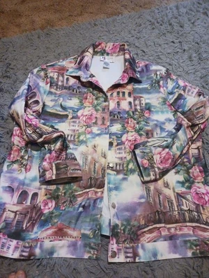 Maggie Sweet De Colección Venecia Italia Moleskin Chaqueta Talla Grande 2x Imitación Gamuza Góndola Foto 1 de 4