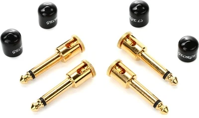Conector de guitarra George Ls .155 - dorado, en ángulo 4-pk Foto 1 de 4
