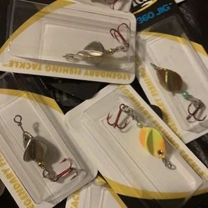 4 señuelos de pesca en hielo Lindy 360 Jigs 3/8 oz perca colores surtidos (sin duplicados) - Imagen 1 de 7