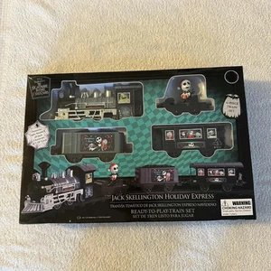 Disney Nightmare Before Christmas Jack Skellington Holiday Express Train Set Nuovo - Foto 1 di 17
