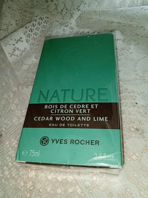 Yves Rocher NATURE madera de cedro y cal eau de toilette 2,5 fl. oz. ~ Nuevo en caja Foto 1 de 2