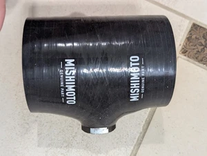 Mishimoto Silicone Coupler, 3.0" ID w/ 1/8" NPT Bung, Measures 3/8, Black, New! - Picture 1 of 6