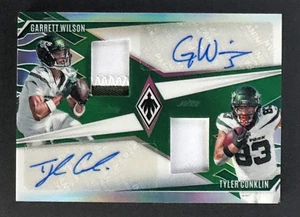 2024 Panini Phoenix Tyler Conklin & Garrett Wilson Dual Jets Patch Auto /25 - Picture 1 of 2