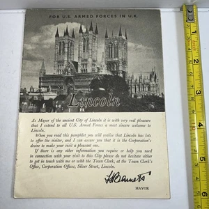 Folleto Segunda Guerra Mundial Lincoln Fuerzas Armadas de Estados Unidos en Reino Unido Soldados Guía Militaria - Imagen 1 de 2