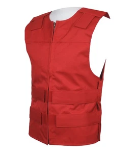 Red Cordura Cloth - Textile Motorcycle Vest | Unisex Cut - Picture 1 of 10