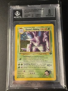2000 Pokemon Gym Challenge Unlimited Giovanni's Nidoking 7/132 Holo BGS 8 NM-MT - Bild 1 von 8