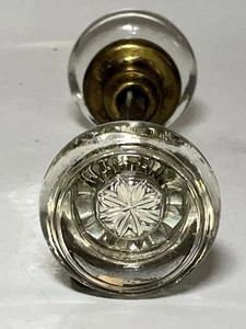 Vintage Clear Glass Chrome Starburst 2” Door Knob On Spindle - Bild 1 von 9