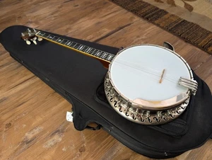 1928 Bacon & Day B&D Silver Bell Tenor Banjo With Mute Great Shape & Player - Picture 1 of 23