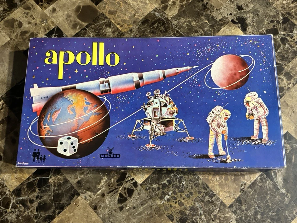 Rare Apollo Board Game By Mulder Dutch French Swedish Directions - Image 1 of 4