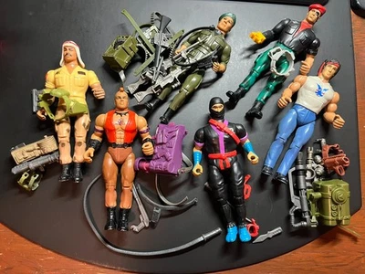 Lote de 6 figuras de acción Rambo 1985 lotes de accesorios Black Dragon Trautman Nomad Foto 1 de 4