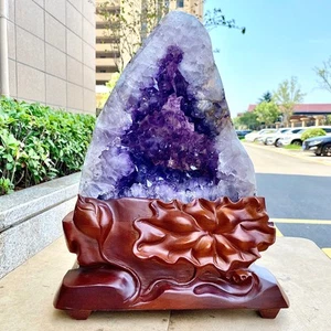 25.15LB Natural Brazilian amethyst cave cornuclium/noble/fortune/decoration - Picture 1 of 17