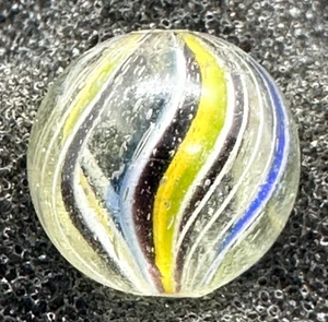 LATTICINO SWIRL MARBLE .68" HANDMADE ANTIQUE old toy GERMAN 17.4 mm damage - Picture 1 of 9