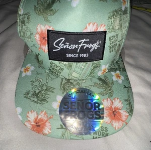Senor Frog's Riviera Maya Snapback Cap/Mütze grün geblümt neu mit Etikett - Bild 1 von 6