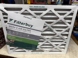 Filterbuy 16x20x2 Pleated Air Filters, Replacement for HVAC AC Furnace (MERV 8) - Picture 1 of 3