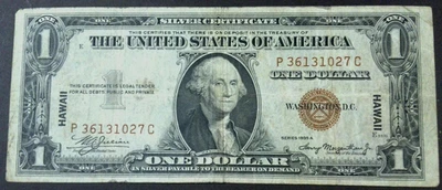 $1 1935 A  HAWAII Emergency Issue Federal Reserve P 36131027 C - Image 1 of 4