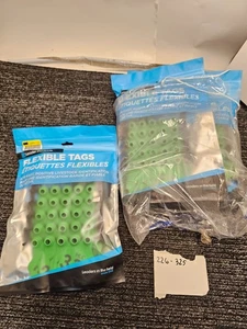 (QTY 100) Leader Products Flexible Ear Tag Green Numbered 226-325 - Picture 1 of 9