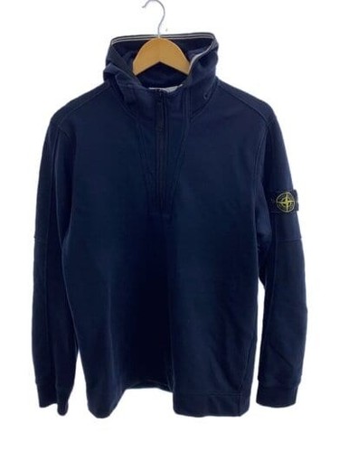 STONE ISLAND felpa con cappuccio M cotone NVY plain 701560551 felpa con cappuccio mezza zip