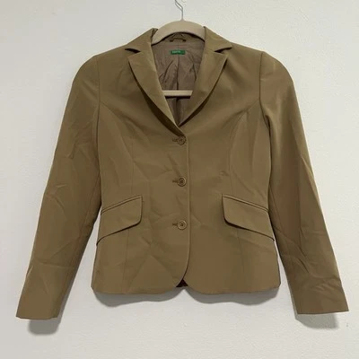Chaqueta Blazer Mujer United Colors of Benetton Beige Talla 40 Hecha en Italia Foto 1 de 4