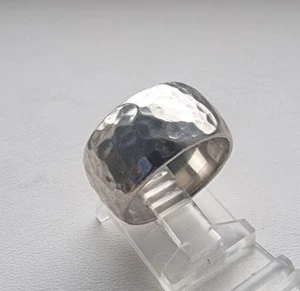 SILPADA ISRAEL 925 STERLING SILVER HAMMERED CIGAR BAND RING SIZE 7.25 - Picture 1 of 10