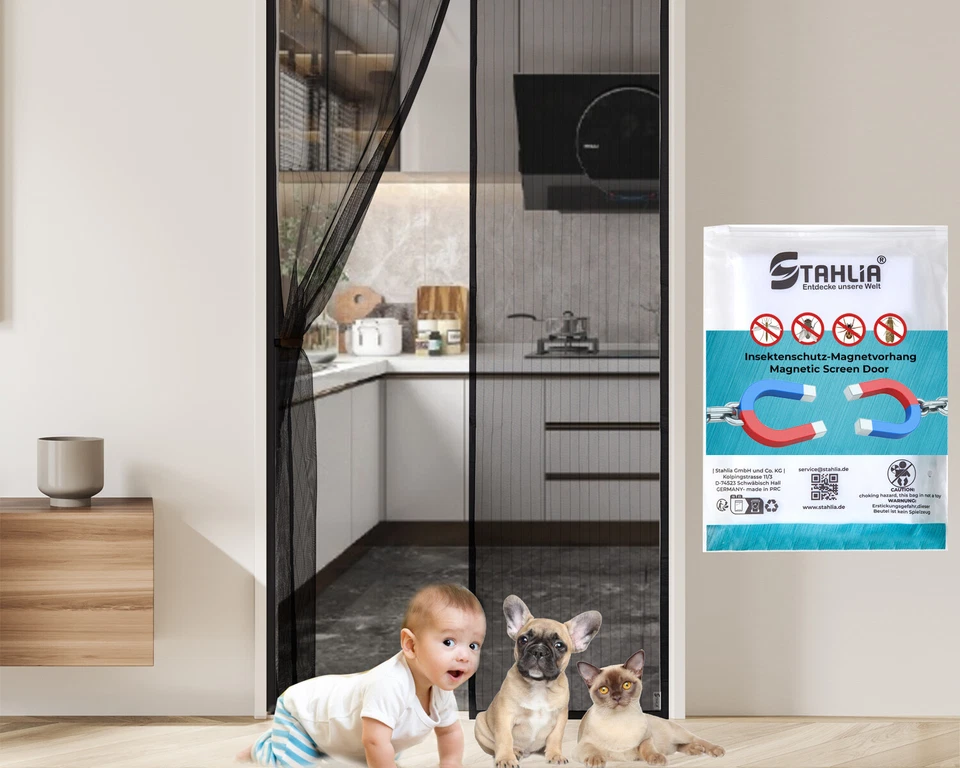 Fliegengitter Tür Magnet Türvorhang Balkontür Magnetvorhang Insektenschutz DIY - Bild 1 von 4