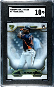 2020 Topps Triple Threads #39 Yordan Alvarez Rookie SGC 10 GEM MINT RC - Picture 1 of 2