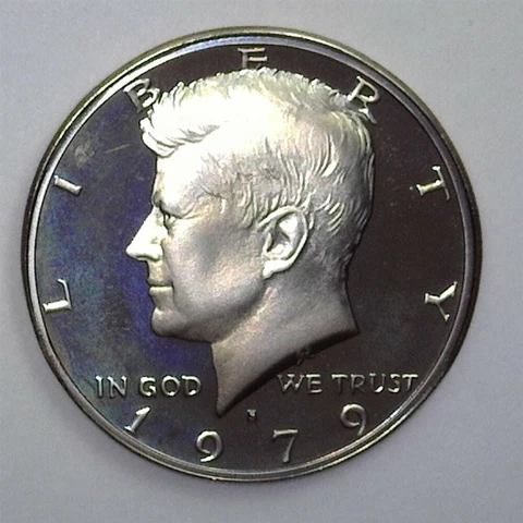 1979-S KENNEDY HALF DOLLAR EXTRA RARE PROOF RAILROAD RIM MINT ERROR Cover