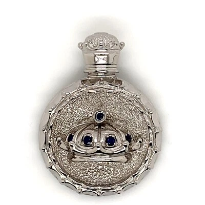 Dije colgante de corona de zafiro de plata de ley 925 para hombre 45 gramos Foto 1 de 2