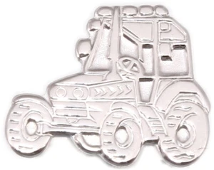 Pendiente Tractor Plata 925 Bulldog Tapón Pendientes De Plata Esterlina Unisex - Imagen 1 de 3