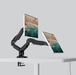 Dual Monitor Arm For Gaming And Home Office Setups, PC, Monitors, Work, Gaming - Zdjęcie 1 z 6