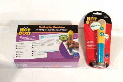 Hot Dots Getting the Main Idea Reading Comprehension Cards & Pin HOMESCHOOL - Image 1 of 4