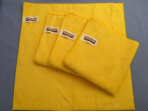 Ultra Plush Large MICROFIBER Towels 16 x 16 inch Polish, Buff, Shine 4 Pack - Picture 1 of 4