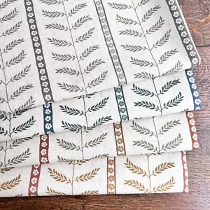 SURIANNE STRIPE Block Print Linen/Cotton Fabric, Price per 1/2m - Picture 1 of 19