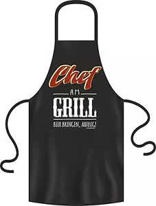 Lustige Männer Grillschürze Chef am Grill Kochschürze Partyschürze BBQ Geschenk - Bild 1 von 2