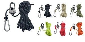 Zeltseilspanner Sonnensegel Zelt Markise Abspann Set Camping 5m Seil Spanner - Bild 1 von 13