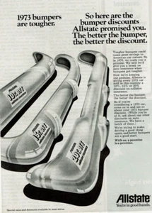 1972 Vintage Print Ad Allstate Insurance 1973 bumpers are tougher discounts - Picture 1 of 2