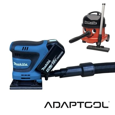 Makita 18v Finishing Sander Dust Hose Adaptor to Henry Hoover Numatic DBO480Z