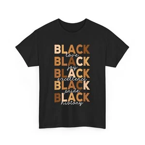 Black History Shirts for Women Black Love Melanin Women T-Shirt - Picture 1 of 8