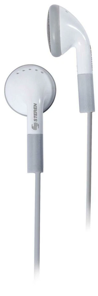 Steren 3.5mm Wired Earbuds with removable soft sponges - White