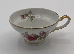 Vintage Norleans China Old Rose Teacups Made in Japan Roses Gold Trim - Picture 1 of 8