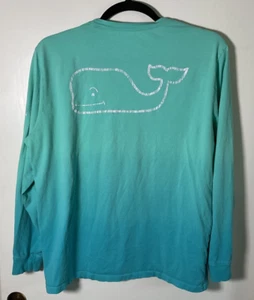 Camiseta para hombre Vineyard Vines verde azulado multicolor manga larga talla XL - Imagen 1 de 8