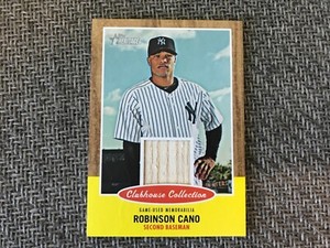 2011 Topps Heritage Clubhouse Collection Relic #CCR-RC Robinson Cano Card Yanks