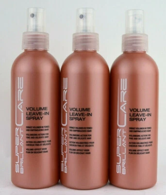 3x 200ml Super Brillant Care Volume Leave-in Spray Volumenspray