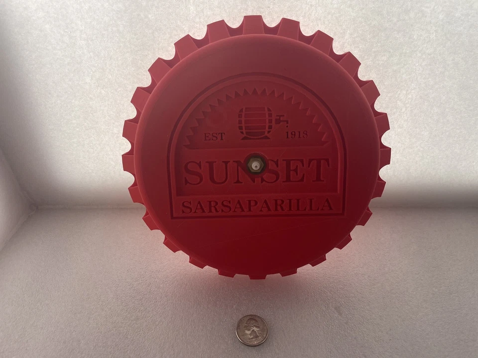 Reloj de Pared Fallout New Vegas Impreso en 3D Rojo (Sin Brazos) Foto 1 de 1