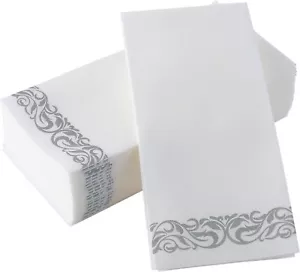 Brand New Sealed, JOLLY CHEF 100 Disposable Hand Towels, Dinner Napkins, Silver - Picture 1 of 8