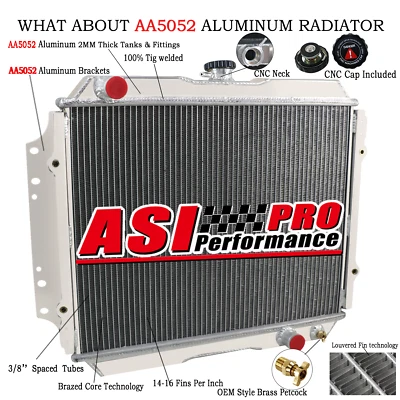 3 ROW Aluminum Radiator Fit 1988-1997 Holden Rodeo TF 2.8L TURBO DIESEL Manual. - image 1 of 4