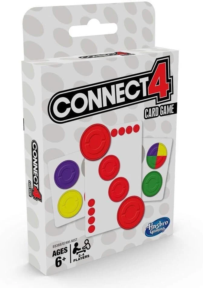 Connect 4 Card Game for Kids Ages 6 and Up, 2-4 Players 4-In-A-Row Game - Image 1 of 1